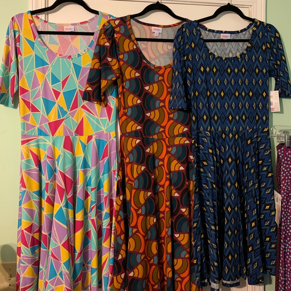 3 new LuLaRoe Nicole dresses